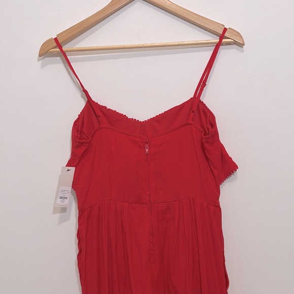Francesca’s Collection Jumpsuit Womens Dress Small Red Audrey Parks New - Picture 9 of 11